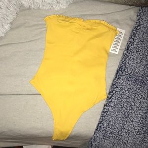 Out From Under MJ Ribbed Lettuce-Edge Bodysuit